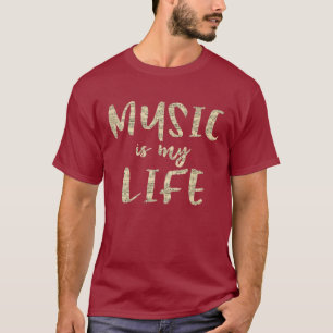 T-shirt La musique est ma citation de vie