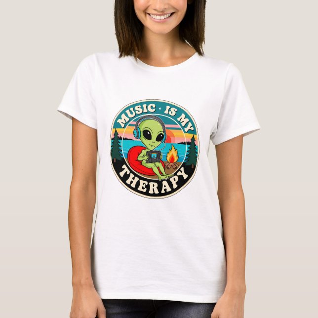 T-shirt La musique est ma thérapie (Devant)