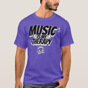 T-shirt La musique est ma thérapie Musique Musiciens Casqu