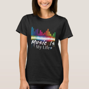 T-shirt La musique est mon égaliseur de vie DJ Citations m