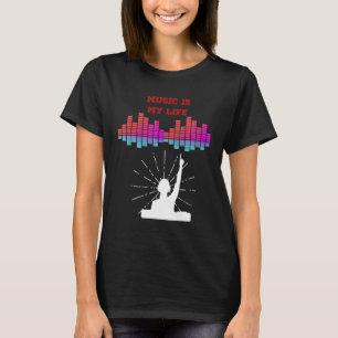 T-shirt La musique est mon égaliseur de vie DJ Citations m