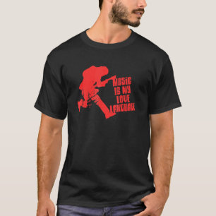 T-shirt La musique est mon langage amoureux Joueur de guit