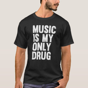 T-shirt La Musique Est Mon Unique Impression Graphique De 