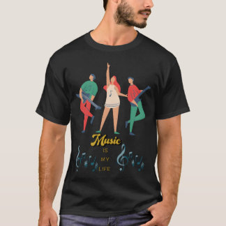 T-shirt La musique est rétro vie