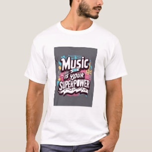 T-shirt La musique est votre super-pouvoir option 3