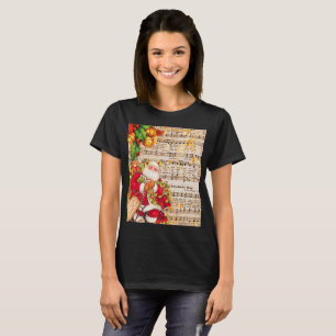T-shirt La musique et le Père Noël de Noël de Noël