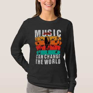 T-shirt La musique jazz peut changer les mondes Rétro Vint