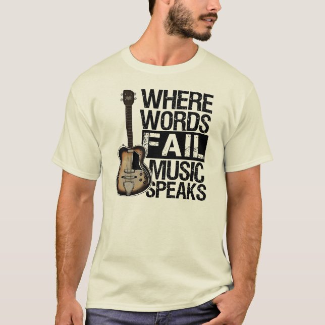 T-shirt La musique parle | choisissent votre couleur (Devant)
