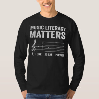 T-shirt La Musique Sarcastique L'Alphabétisation Est Impor