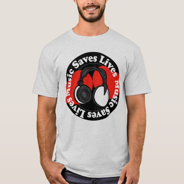 T-shirt La musique sauve les vies (Devant)