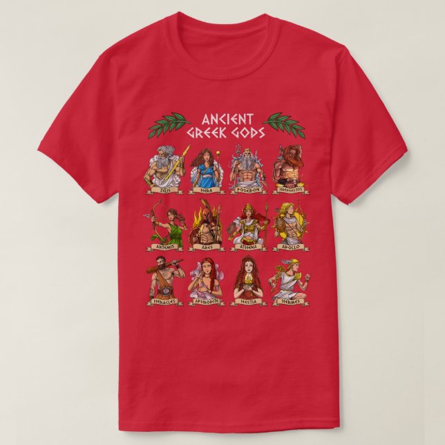 T-shirt La mythologie grecque Dieux Grèce antique (Design devant)
