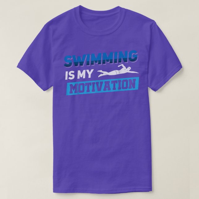 T-shirt La Nage Est Ma Motivation (Design devant)