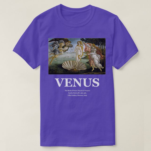 T-shirt La naissance de Vénus Sandro Botticelli 6 (Design devant)