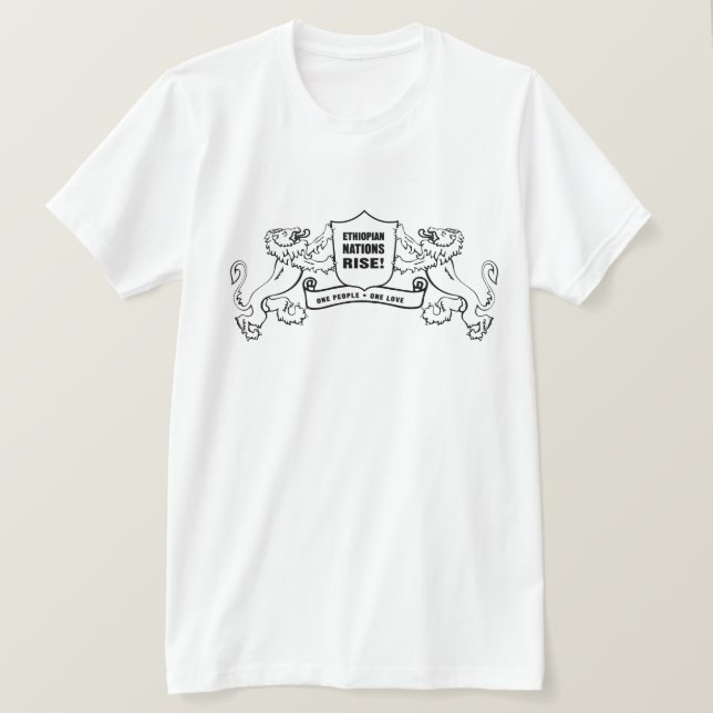 T-shirt La nation éthiopienne prend de l'importance (Design devant)