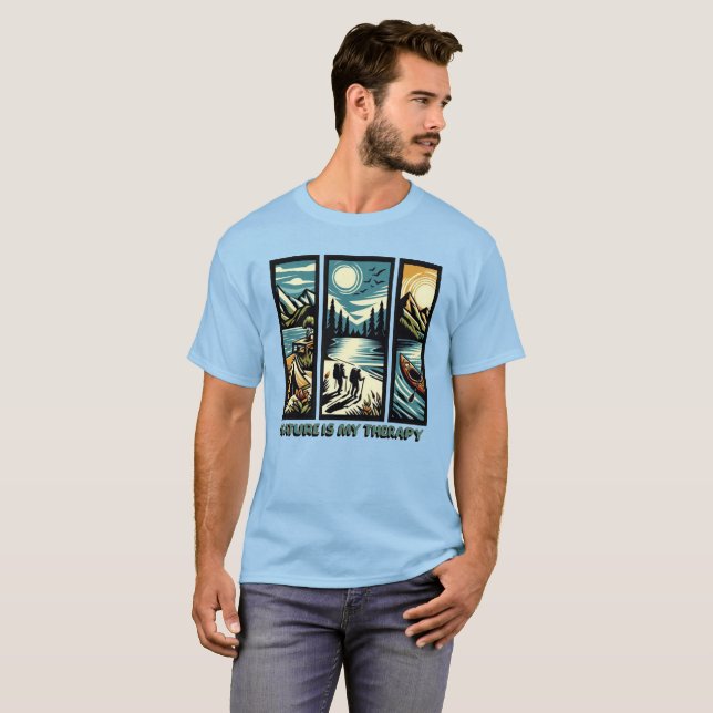 T-shirt La nature est ma thérapie (Devant entier)