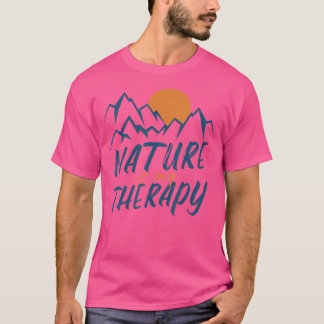 T-shirt La Nature Est Mon Randonnée Thérapeutique Camping