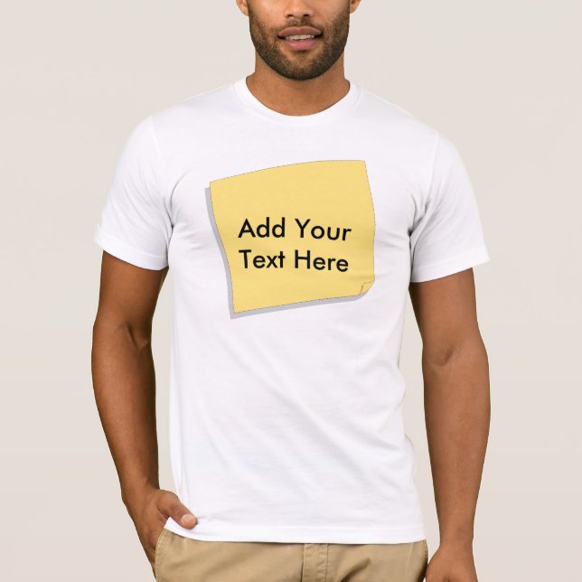 T-shirt La note de post-it ajoutent votre propre texte (Devant)