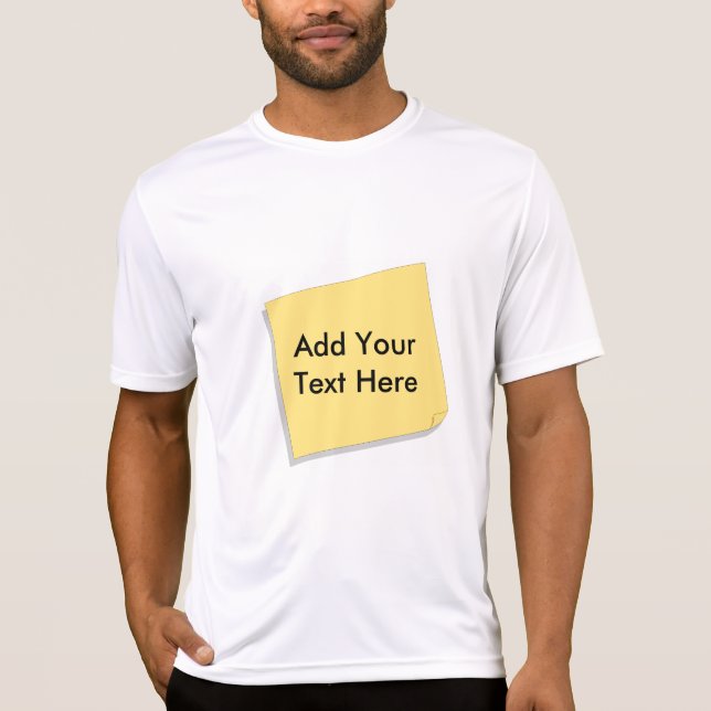 T-shirt La note de post-it ajoutent votre propre texte (Devant)