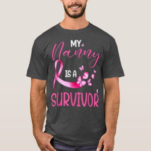 T-shirt La Nounou Papillon Est Un Survivant Cancer Du Sein
