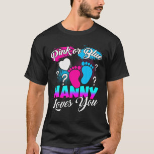 T-shirt La Nounou Rose ou Bleue vous aime la révélation de