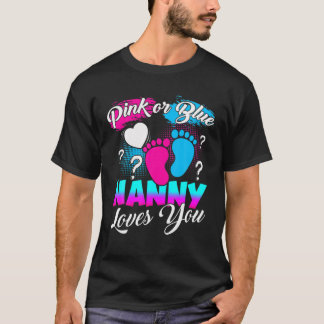 T-shirt La Nounou Rose ou Bleue vous aime la révélation de