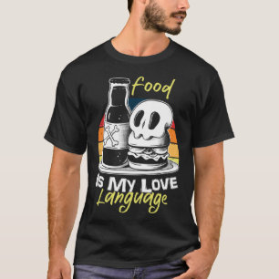T-shirt La nourriture est ma langue d'amour Vintage Chef e