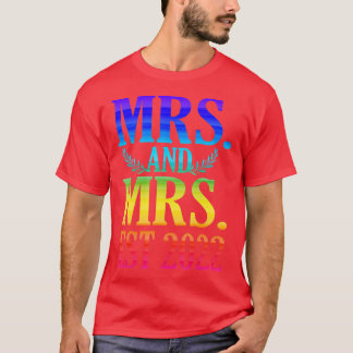 T-shirt La nouvelle mariée vient de se marier Lesbienne Ma