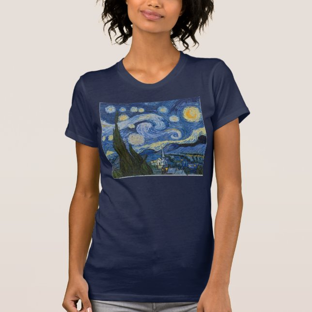 T-shirt La nuit étoilée de Vincent van Gogh (Devant)