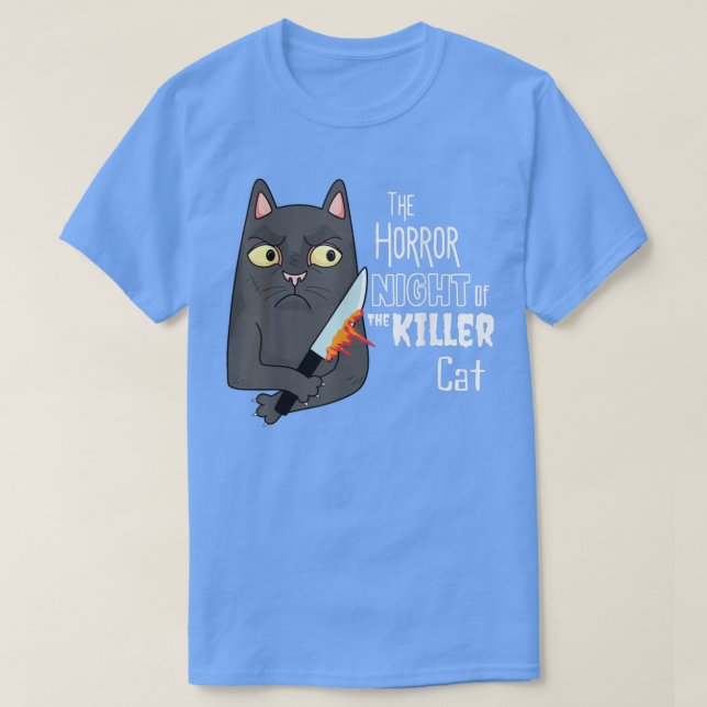 T-SHIRT LA NUIT HORREUR DU CHAT KILLER ARTHALLOWEEN FU (Design devant)