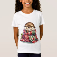 La Otter de Noël dans une écharpe