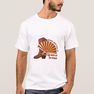 T-shirt Là où Dem Fans At, Bottes sur le sol Unisex