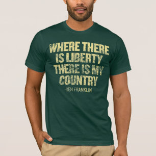 T-shirt Là où il y a chemise de liberté