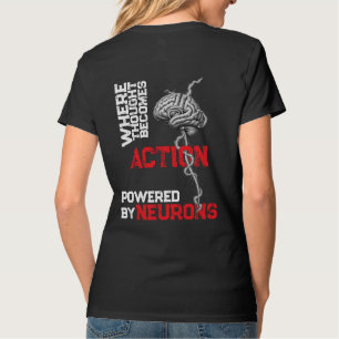 T-shirt Là où la pensée devient action — Puissance neurona