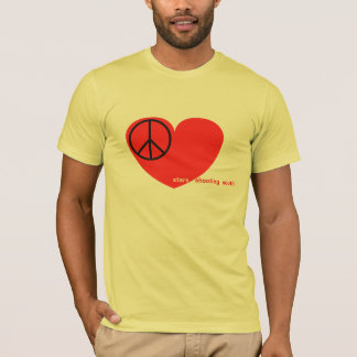 T-shirt La paix, amour, tient le premier rôle des sud de
