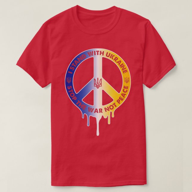 T-shirt La Paix En Ukraine Remix (Design devant)