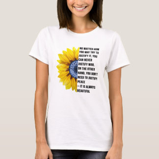 T-shirt La Paix Est Toujours Belle Ukraine Tournesol