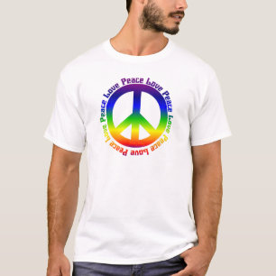 T-shirt La paix et aiment tous autour
