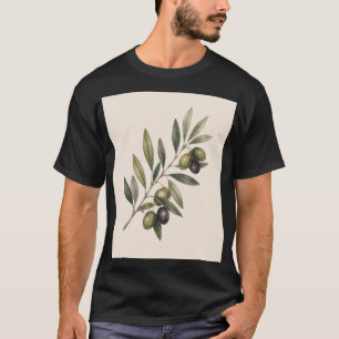 T-shirt La paix grandit ici Branche d'olive botanique vi