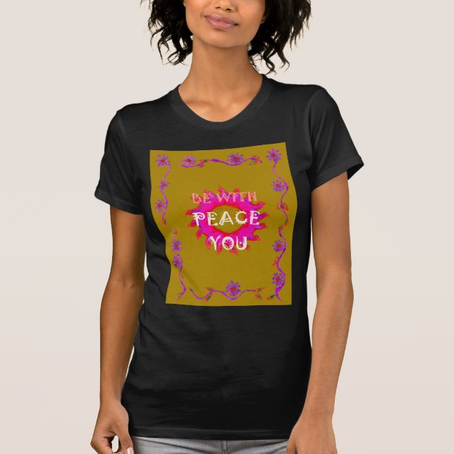 T-shirt La Paix Inspirante Soyez Avec Vous Design Vector A (Devant)