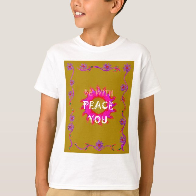 T-shirt La Paix Inspirante Soyez Avec Vous Design Vector A (Devant)