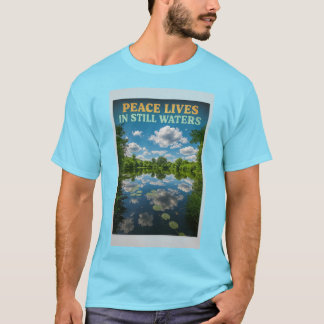 T-shirt La Paix vit dans les eaux calmes - La Réflexion de