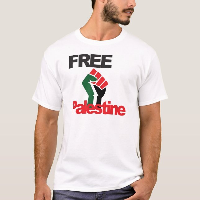 T-shirt La Palestine libre - فلسطينعلم - drapeau (Devant)