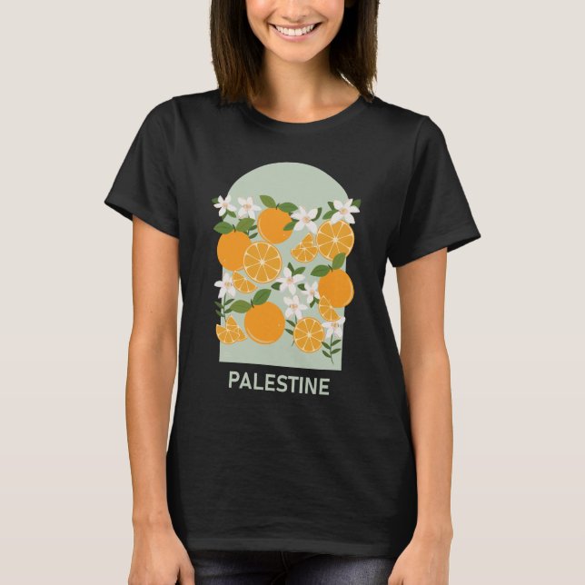 T-shirt La Palestine orne un design coloré vibrant (Devant)