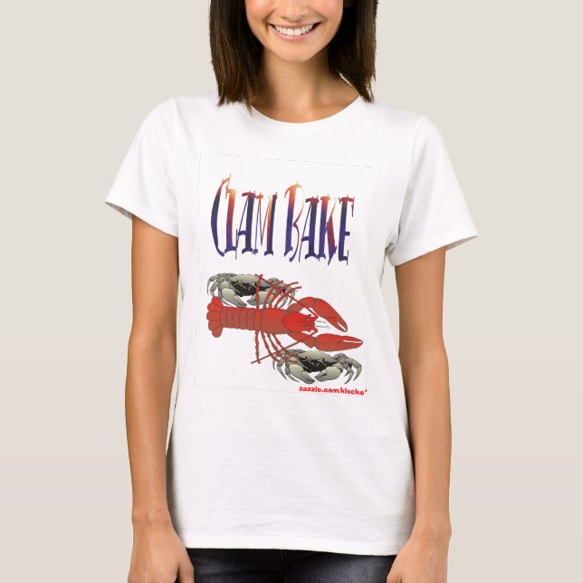 T-shirt la palourde font la pièce en t cuire au four (Devant)
