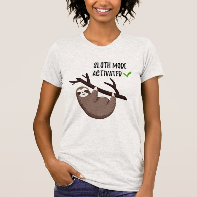 T-shirt La paresse indique le mode de paresse de | activé (Devant)