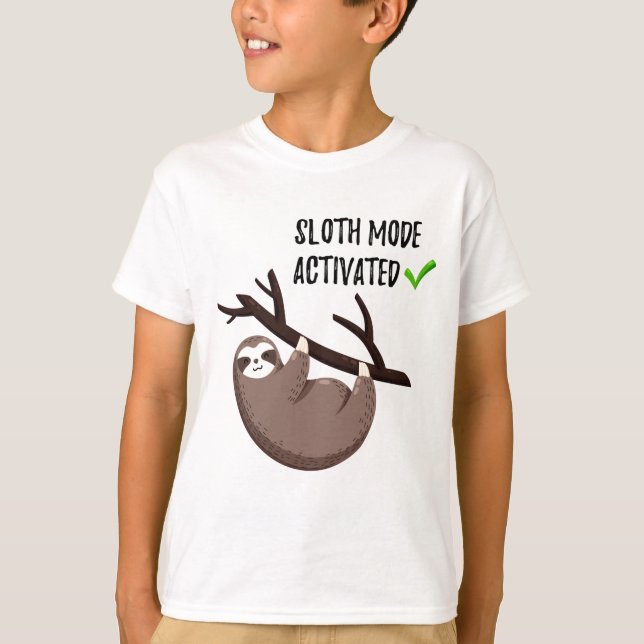 T-shirt La paresse indique le mode de paresse de | activé (Devant)