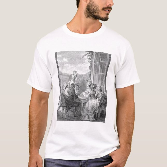 T-shirt La partie de whist, 1783, gravé par Jean Dambrun (Devant)