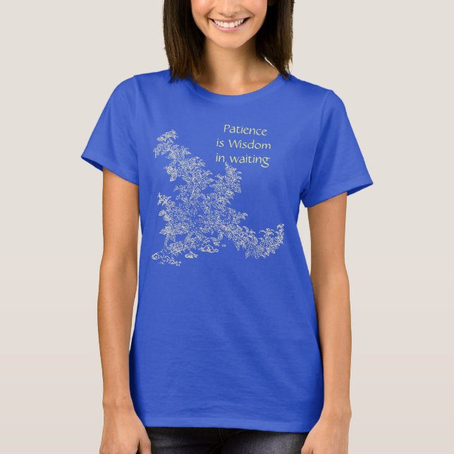 T-shirt La patience est la sagesse l'élégance orientale bl (Devant)