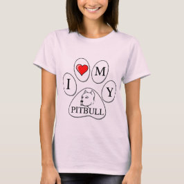 T-shirt La PATTE - coeur d'I mon pitbull - chien d'amour