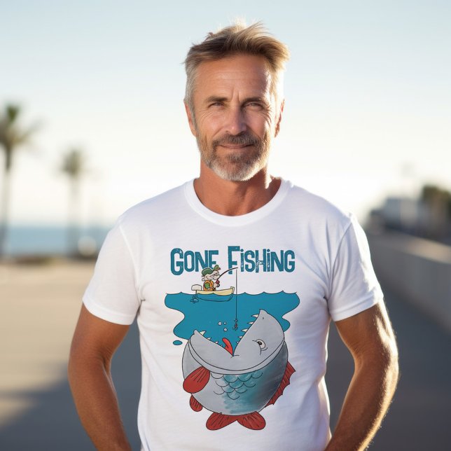 T-shirt La Pêche À L'Attente D'Un Gros Dessin De Catch (Créateur téléchargé)